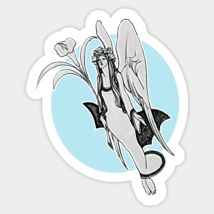 Angel in art nouveau style Sticker